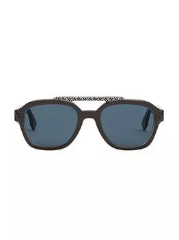 Солнцезащитные очки из ацетата с логотипом 52MM Fendi, коричневый