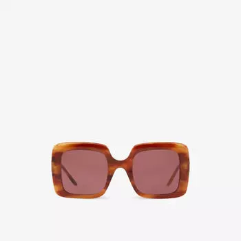 Солнцезащитные очки из ацетата в квадратной оправе GG0896S Gucci, коричневый