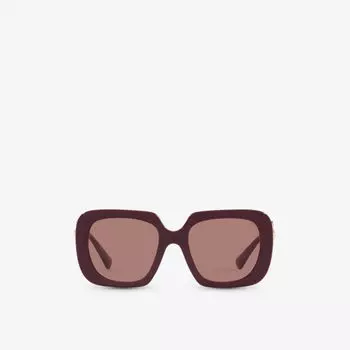 Солнцезащитные очки из ацетата в квадратной оправе VE4434 с логотипом Versace, красный