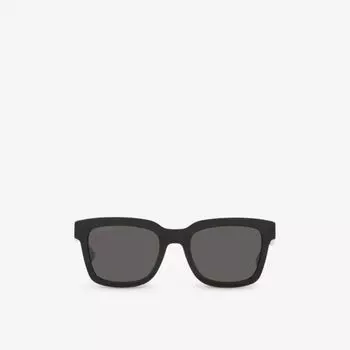 Солнцезащитные очки из ацетата в квадратной оправе gg0001sn Gucci, черный