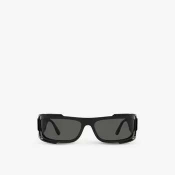 Солнцезащитные очки из ацетата в прямоугольной оправе с фирменным логотипом VE4446 Versace, черный