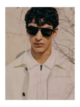 Солнцезащитные очки из смолы Massimo Dutti, черный