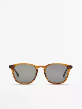Солнцезащитные очки из смолы Massimo Dutti, коричневый