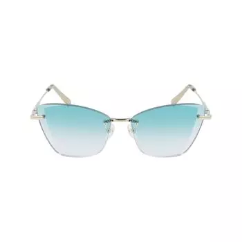 Солнцезащитные очки из золотистого металла Longchamp