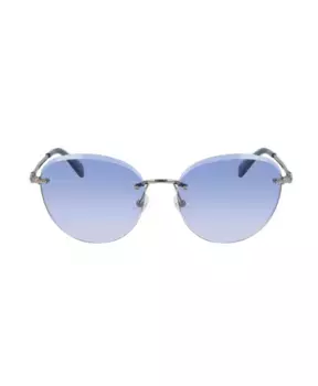 Солнцезащитные очки из золотого и синего металла Longchamp, серый