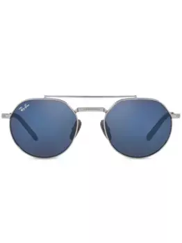 Солнцезащитные очки Jack II в круглой оправе Ray-Ban, серебяный