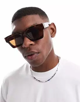 Солнцезащитные очки Jack & Jones квадратные коричневого цвета
