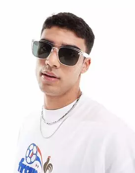 Солнцезащитные очки Jack & Jones в квадратной оправе в стиле ретро с тонированными линзами