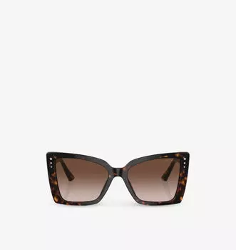 Солнцезащитные очки Jc5001B в квадратной оправе из черепахового ацетата Jimmy Choo, коричневый