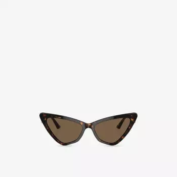 Солнцезащитные очки Jimmy Choo «кошачий глаз» из ацетата, коричневый