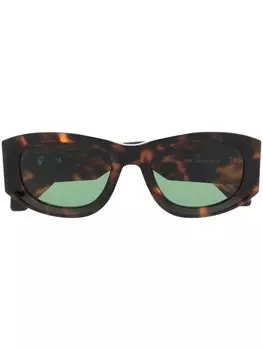 Солнцезащитные очки Joan в овальной оправе Off-White, коричневый