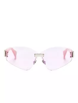 Солнцезащитные очки Jordan без оправы в угловой оправе Vivienne Westwood, бежевые