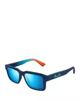 Солнцезащитные очки Kahiko Rectangle, 53 мм Maui Jim, синий