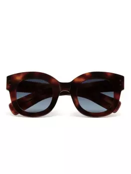 Солнцезащитные очки Kaleos в геометрической оправе, коричневый