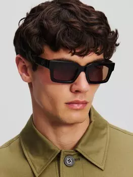 Солнцезащитные очки Karl Lagerfeld SONNENBRILLE MIT AUSGESCHNITTENER KARL SIGNATUR, коричневый