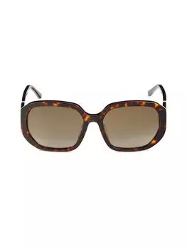 Солнцезащитные очки Karly 57MM с геометрическим рисунком Jimmy Choo, цвет Havana