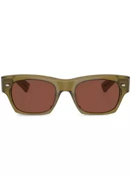 Солнцезащитные очки Kasdan в прямоугольной оправе Oliver Peoples, зеленый