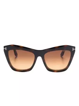 Солнцезащитные очки-клипоны TOM FORD Eyewear, коричневый