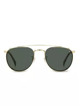 Солнцезащитные очки-клипсы DAVID BECKHAM EYEWEAR золотистого цвета, золотой