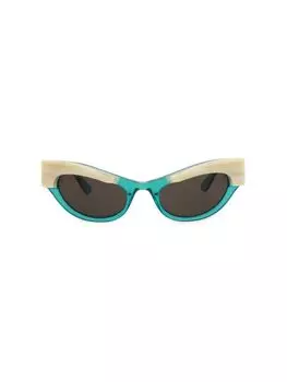 Солнцезащитные очки «кошачий глаз» 52 мм Gucci, цвет Light Blue