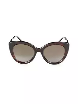 Солнцезащитные очки «кошачий глаз» 52 мм Jimmy Choo, цвет Havana