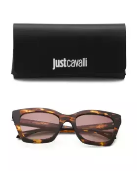 Солнцезащитные очки «кошачий глаз» 52 мм Just Cavalli, коричневый