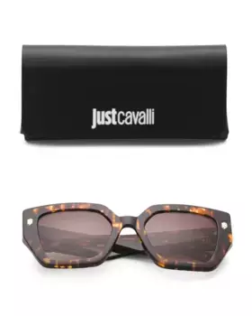 Солнцезащитные очки «кошачий глаз» 53 мм Just Cavalli, цвет Havana Brown