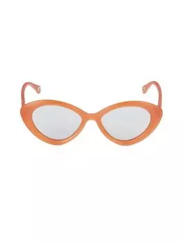 Солнцезащитные очки «кошачий глаз» 53MM Chlo, оранжевый