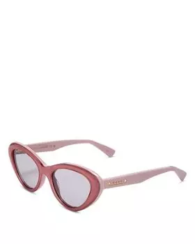 Солнцезащитные очки «кошачий глаз», 54 мм Gucci, цвет Pink