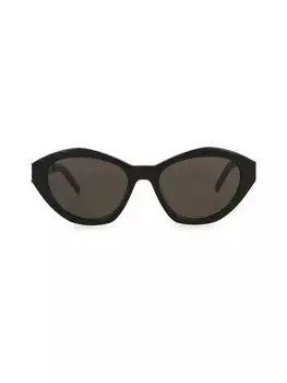 Солнцезащитные очки «кошачий глаз» 54 мм Saint Laurent, черный