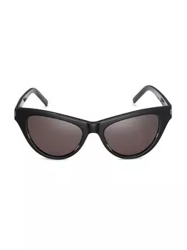 Солнцезащитные очки «кошачий глаз» 54 мм Saint Laurent, черный