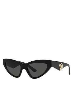 Солнцезащитные очки «кошачий глаз», 55 мм Dolce & Gabbana, цвет Black