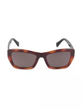 Солнцезащитные очки «кошачий глаз» 55 мм Ferragamo, цвет Tortoise
