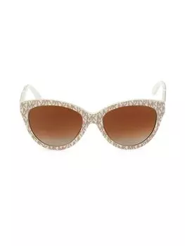 Солнцезащитные очки «кошачий глаз» 55 мм Michael Kors, цвет Vanilla Brown