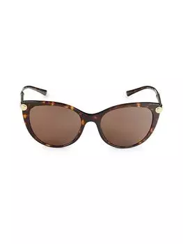 Солнцезащитные очки «кошачий глаз» 55 мм Versace, цвет Havana