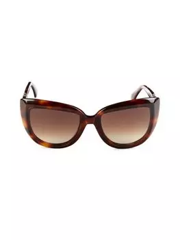 Солнцезащитные очки «кошачий глаз» 56MM Max Mara, цвет Havana
