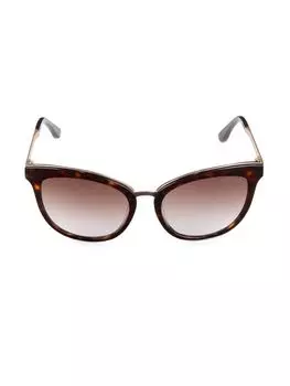 Солнцезащитные очки «кошачий глаз» 56MM Tom Ford, цвет Dark Havana