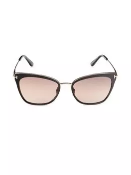 Солнцезащитные очки «кошачий глаз» 56MM Tom Ford, черный