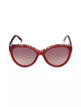 Солнцезащитные очки «кошачий глаз» 57MM Missoni, цвет Red Multi