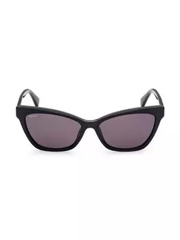 Солнцезащитные очки «кошачий глаз» 58 мм Max Mara, черный