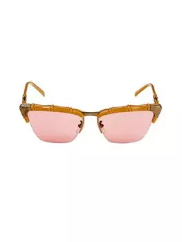 Солнцезащитные очки «кошачий глаз» 58MM Gucci, цвет Yellow Pink
