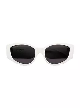 Солнцезащитные очки «кошачий глаз» 58MM Max Balenciaga, белый
