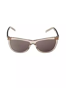 Солнцезащитные очки «кошачий глаз» 58MM Saint Laurent, коричневый
