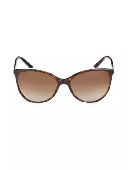 Солнцезащитные очки «кошачий глаз» 58MM Versace, коричневый