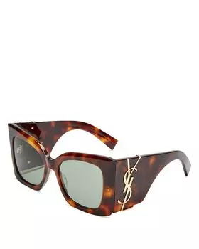 Солнцезащитные очки кошачий глаз Blaze Monogram, 54 мм Saint Laurent, цвет Brown