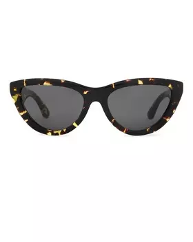 Солнцезащитные очки «кошачий глаз» Burberry, цвет Yellow Havana