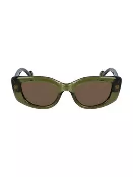 Солнцезащитные очки «кошачий глаз» Daisy 50 мм Lanvin, хаки