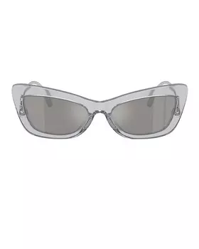 Солнцезащитные очки «кошачий глаз» Dolce & Gabbana, цвет Transparent Silver