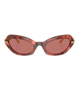 Солнцезащитные очки «кошачий глаз» Dolce & Gabbana, цвет Havana Brown