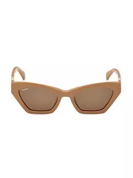 Солнцезащитные очки "кошачий глаз" Emme 52MM Max Mara, кэмел